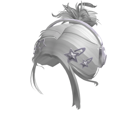 BB Hair Y2K Updo Star Clips Headphones White Roblox item