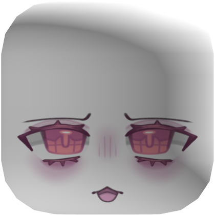 Kawaii Cute Sad Waffle Face (Strawberry) Roblox item