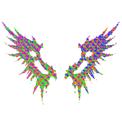 Animated Rainbow Gradient Angel Wings