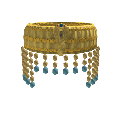 👑 Golden Egyptian Queen's Cobra Headdress
