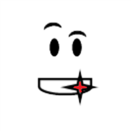 red shiny teeth Roblox decal