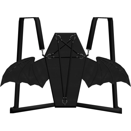 ,, 🖤. 1.0 black pentagram bat coffin backpack