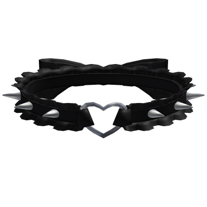 kawaii cutecore spiked heart choker black thumbnail