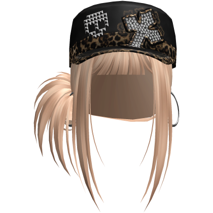 Gyaru Hair w/ Cap & Earrings