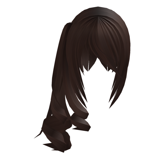 ✙ | moe vampire curly side ponytail in brown