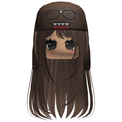 Domo Long Girl Hair Brown V2