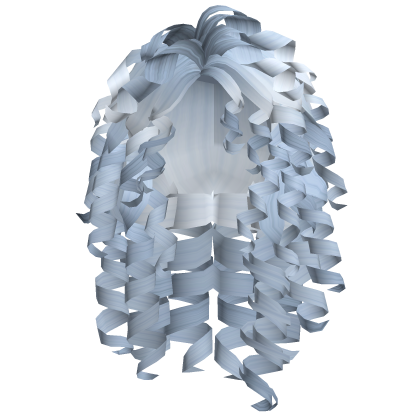 Cute Curly Hair (Blue Roblox item