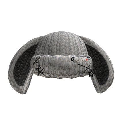White Black Bunny Beanie Roblox item