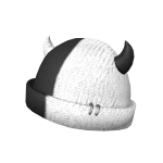 Black and White Split Beanie