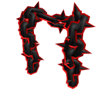 Red spiky punk chain boa - DRESSX