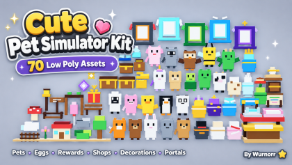 Cute Block Pet Simulator Model Kit(+ 70 Assets) preview 1