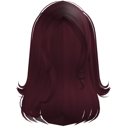 ۶ৎ | half up long sweet swoop maroon hair Roblox item