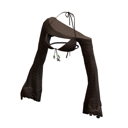 Brown Bikini & Cropped Ballet Shrug Crochet