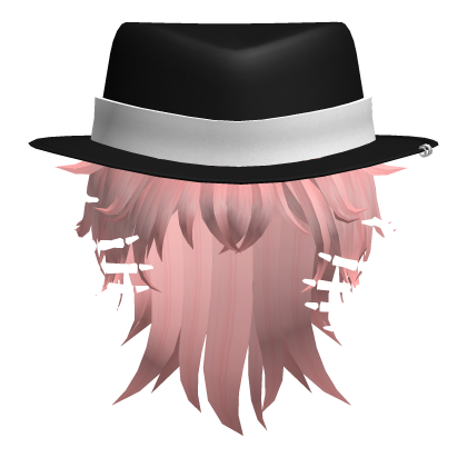 Pink Messy Wolfcut Hair with skeleton hand thumbnail