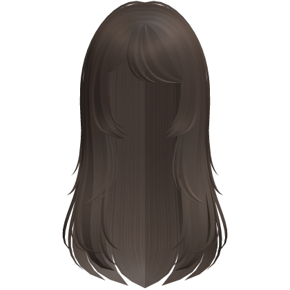 cute long layered wispy doll hair in caramel brown Roblox item