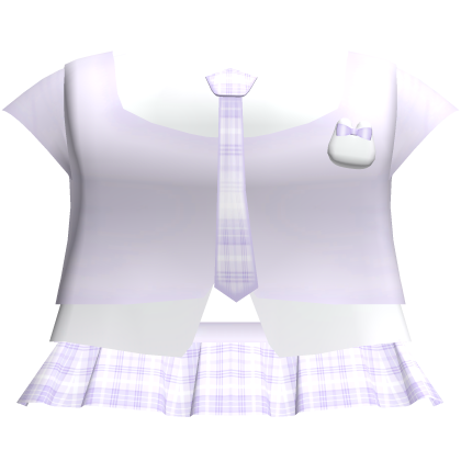 ♡ : purple plaided school uniform Roblox item