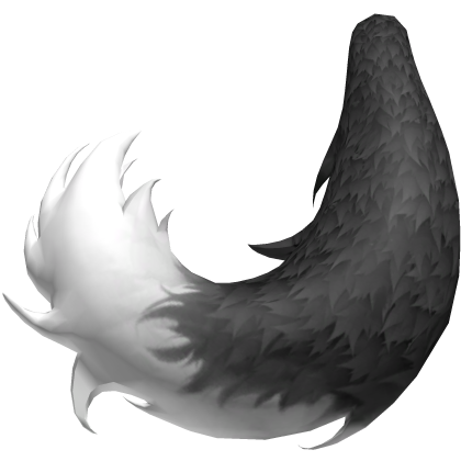 Long Fluffy Wolf Tail fur Dog | Grey & White