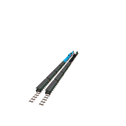 Bullet head steam train