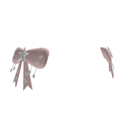 Pink Hair Bows With Stars Roblox item