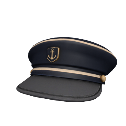 Navy Captain Cap Cream Trim