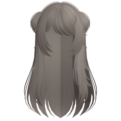 ♡﹕cute long messy baby pigtails ash 
