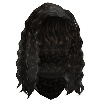 Curly Long Hair (Black) Roblox item