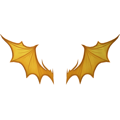 yellow color gradient gothic bat wings