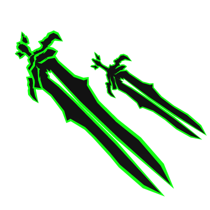 Green Double Cartoony Sword Roblox item
