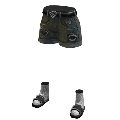 Jeans Cute Girl Y2K Patch Star Denim Jorts Emo