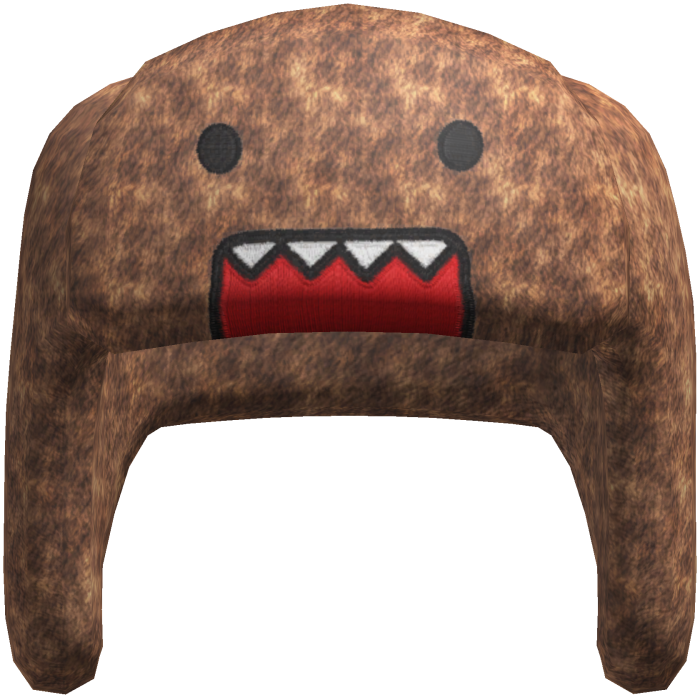 Y2K Domo Beast Bear Ushanka Brown n Red