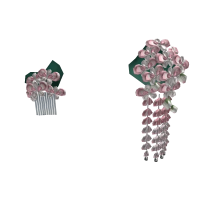 🌸 Traditional Sakura Japanese Hairpins | Kanzashi | Roblox Item