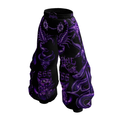 Pants 666 Clan Black&Purple
