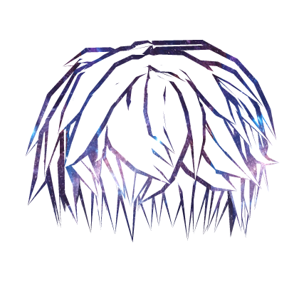 White Galaxy Fluffy Messy Boy Hair Roblox item