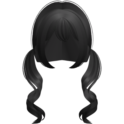 Black Wispy Fairy Shoujo Swirly Pigtails Roblox item