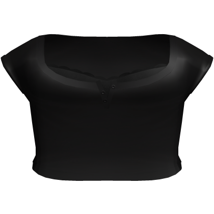 Cute Laced 2000s Grunge Top in Black Roblox item
