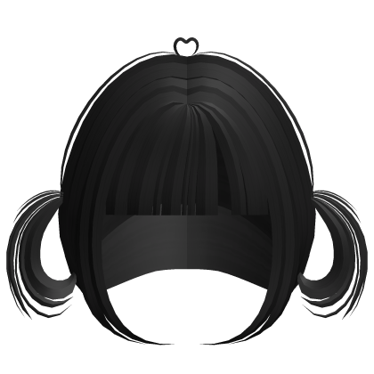 ♡ wispy black hime baby loop twintails  Roblox item