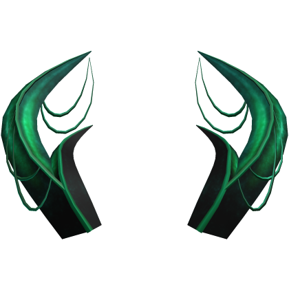 Demonic Halloween Horns - Green, Harvester (MM2) Roblox item
