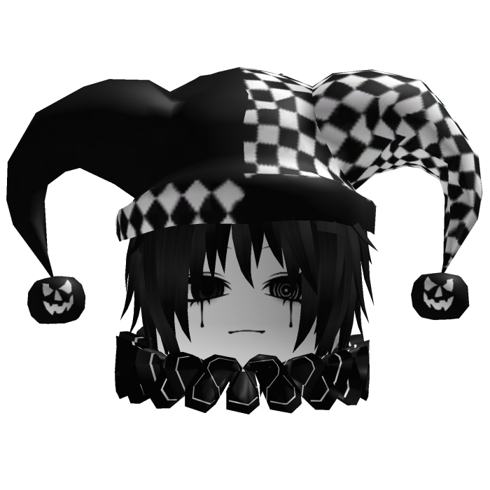 Vkei Black Hair Hallowen Moe & Jester Clown White