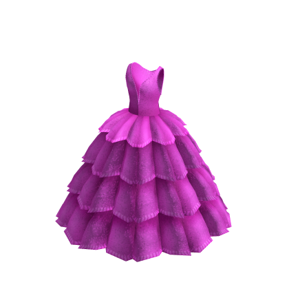 4 Layered Wedding Dress | Bright Pink thumbnail