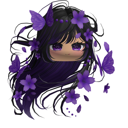 Mystical Sakura Windy Hair (Black&Purple)