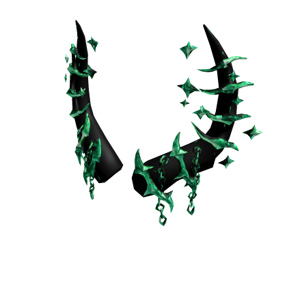 [FREE] Emerald Gradient Spiked Horns Roblox item