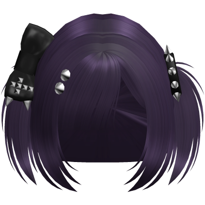 Emo Purple Vkei Baby Pigtails /w Bow Roblox item