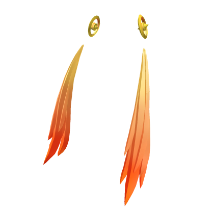 Cyber Hair Twintails - Fire Roblox item