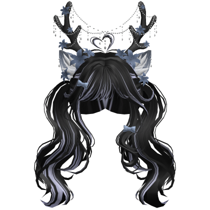 Ethereal Christmas Fairy Fawn Pigtails w/ Antlers