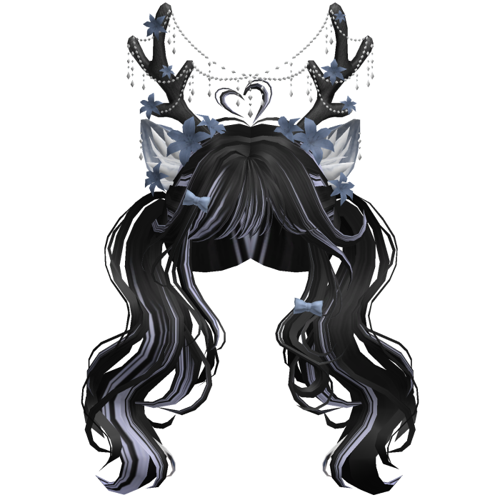 Ethereal Christmas Fairy Fawn Pigtails w/ Antlers