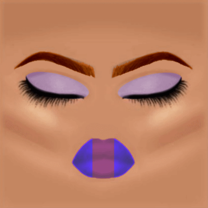 Purple Makeup Face Roblox decal