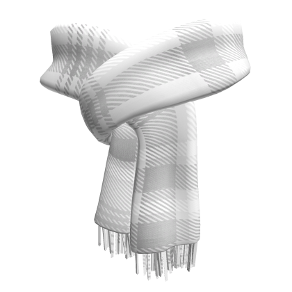White Plaid Stripes Scarf thumbnail