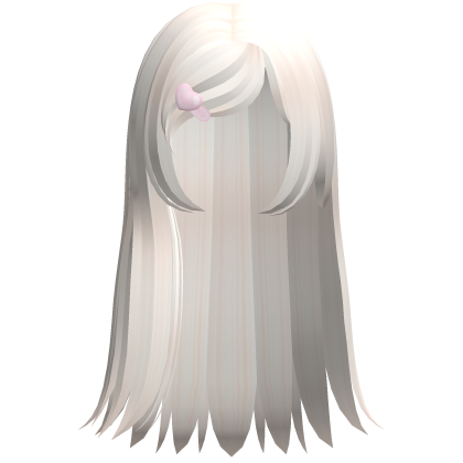 ♡ : sweet platinum valentines long straight hair Roblox item
