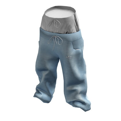 Catyard - Double Joggers (White, Baby Blue)