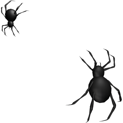 black spiders crawling face
